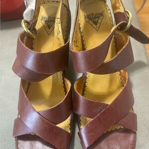 Never worn fluevog brown strap sandal
